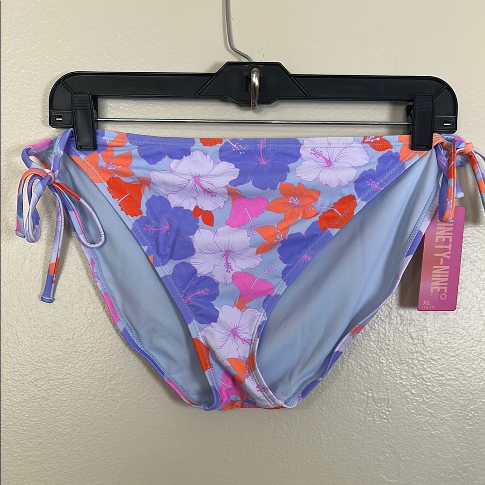 NEW Ninety Nine Degrees Floral Bikini Bottoms with Side Ties